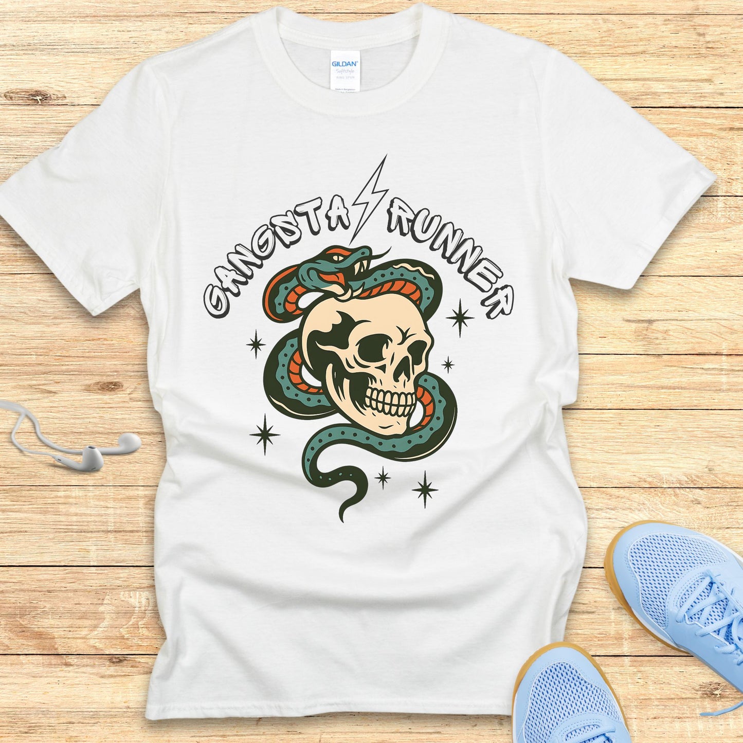 Running Shirt for Women Empowering Tshirt Gangsta Runner