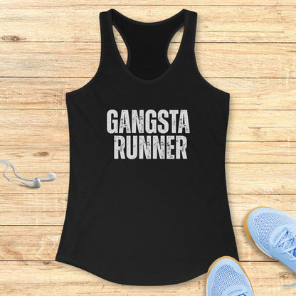 Empowering Running Racerback Tank Top for Women Gangsta