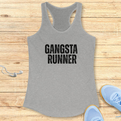 Empowering Running Racerback Tank Top for Women Gangsta