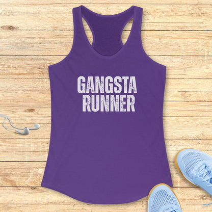 Empowering Running Racerback Tank Top for Women Gangsta