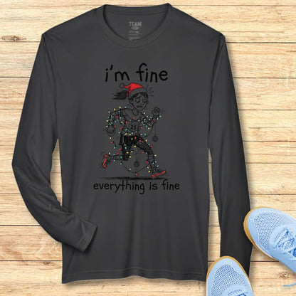 I'm Fine Xmas Moisture-Wicking & Lightweight Performance Running Shirt