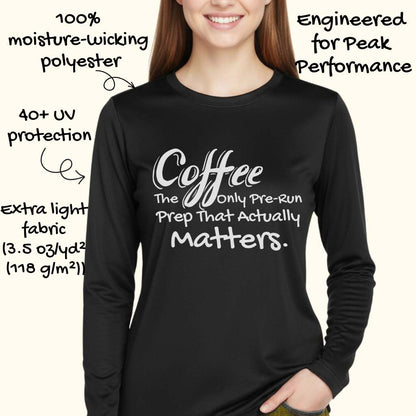 Pre-Run Coffee Moisture-Wicking & Lightweight Performance Running Shirt