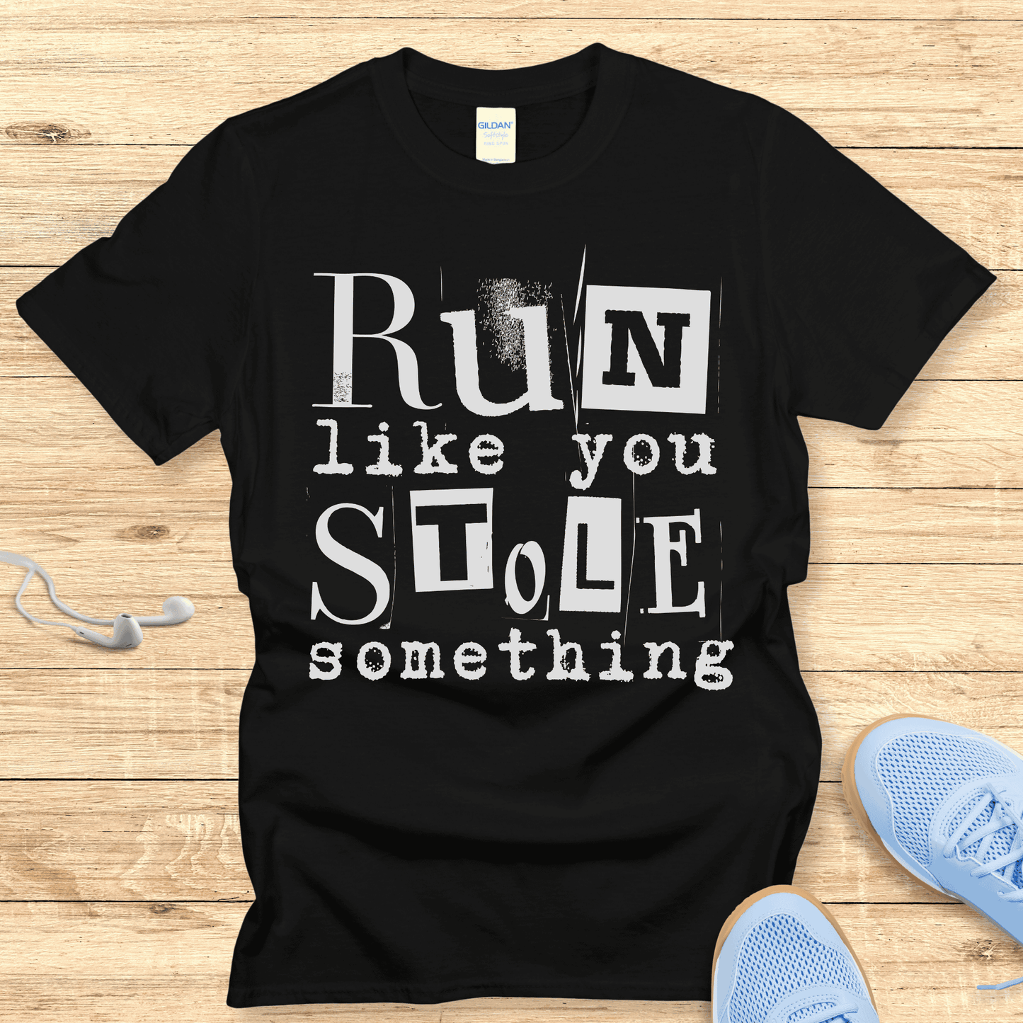 Funny Women’s Running Shirt - T-Shirt Run Like You Stole Something