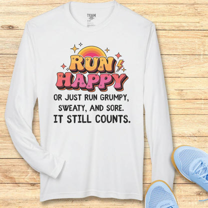 Run Happy Moisture-Wicking & Lightweight Performance Running Shirt