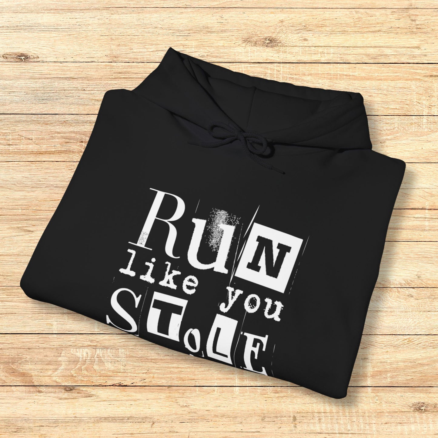 Funny Women’s Running Hoodie Sweatshirt Run Like You Stole Something