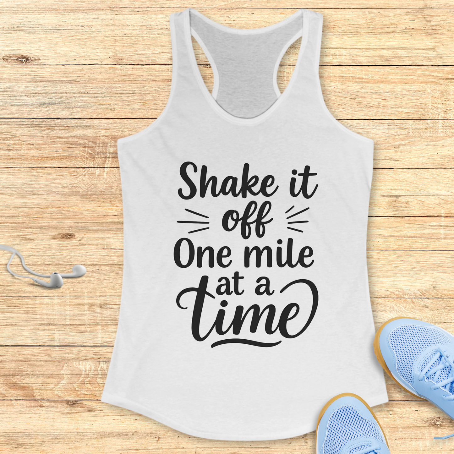 Motivation Running Racerback Tank Top Women Runners Shake It Off