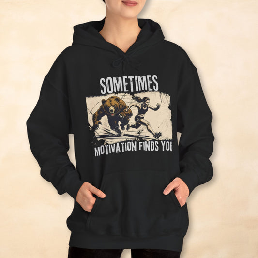 Funny Women Running Gift for Her Hoodie Sweatshirt  Motivation Finds You