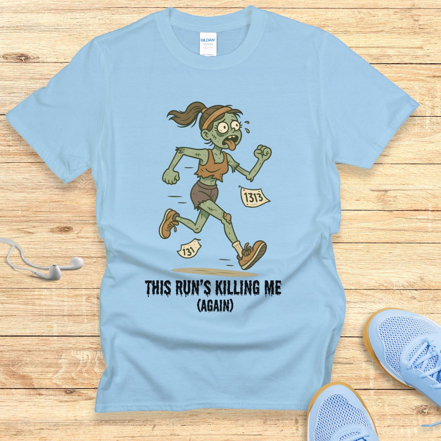 Zombie Miles - Funny Halloween Running Shirt for Women