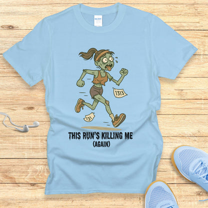 Zombie Miles - Funny Halloween Running Shirt for Women