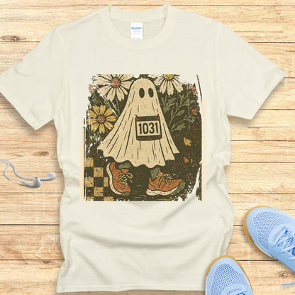 Cute Women's Halloween Running Shirt - Boo T-shirt