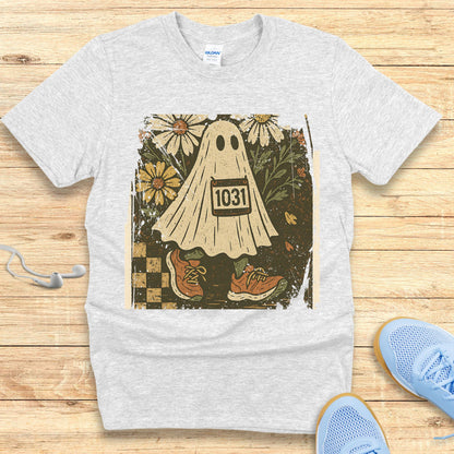 Cute Women's Halloween Running Shirt - Boo T-shirt