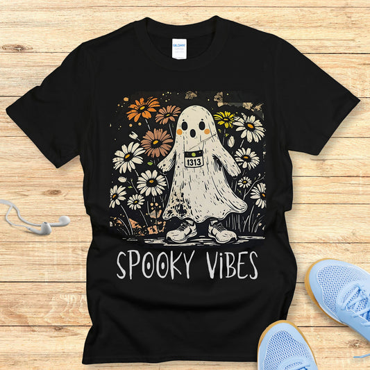 Spooky Vibes T-shirt – Cute Women's Halloween Running Shirt