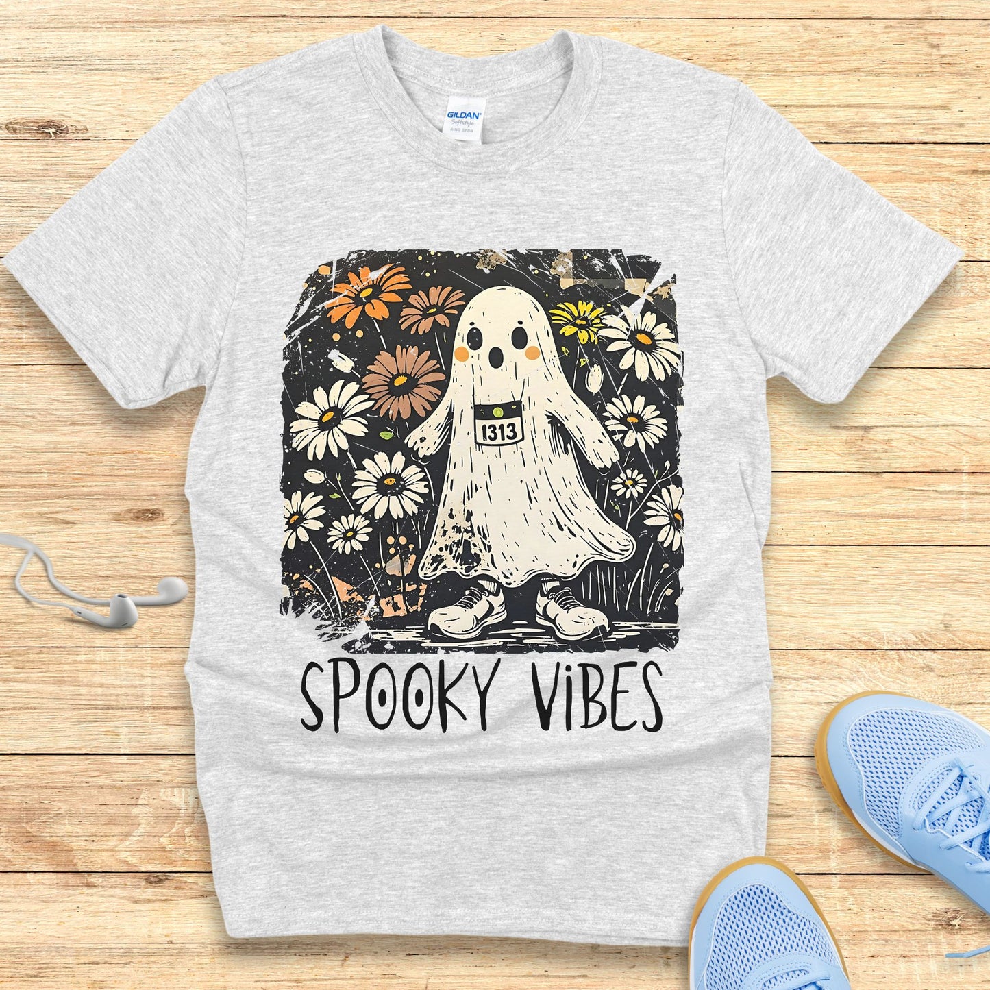 Spooky Vibes T-shirt – Cute Women's Halloween Running Shirt