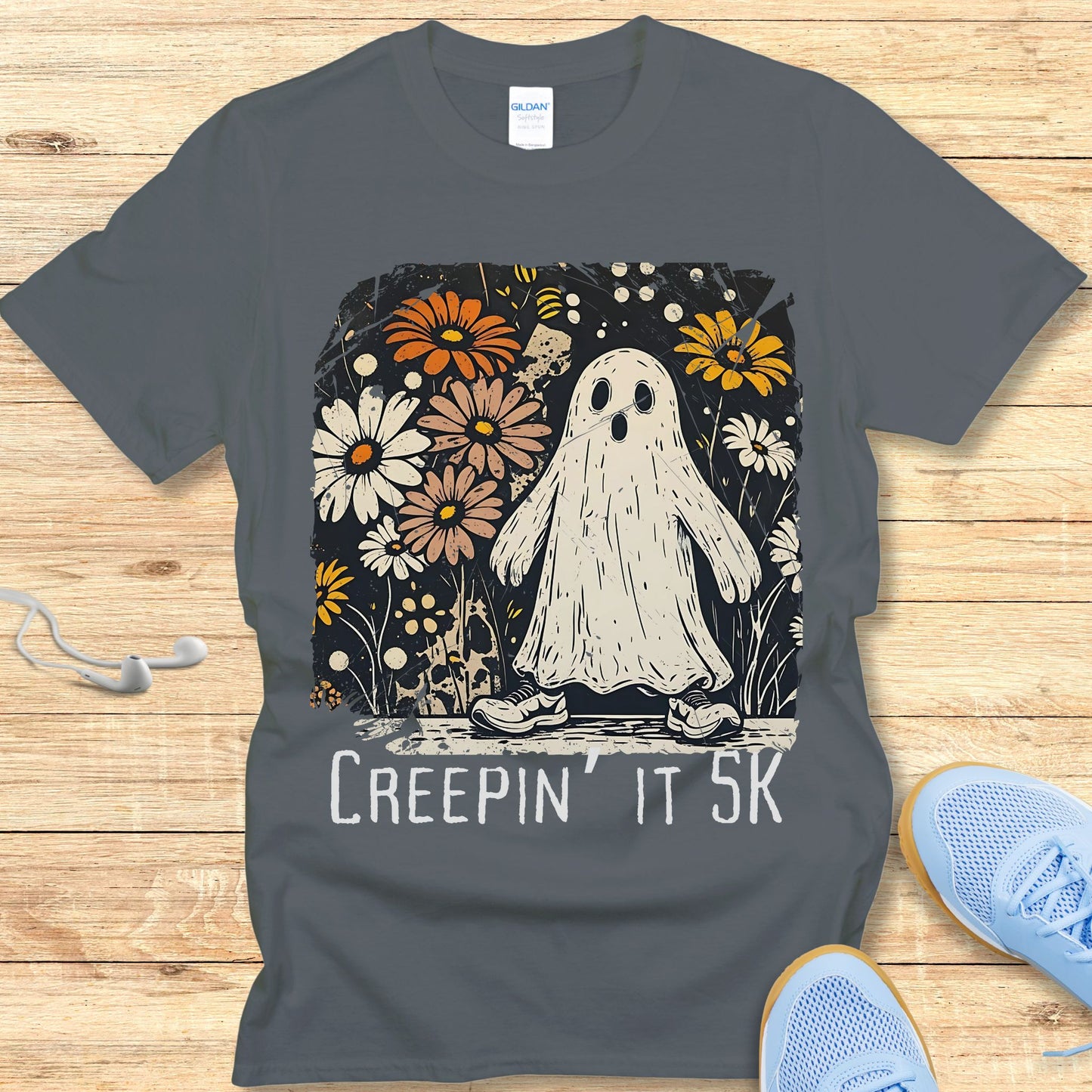Cute Women's Halloween Running Shirt Creepin' 5K T-shirt