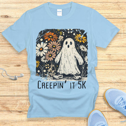 Cute Women's Halloween Running Shirt Creepin' 5K T-shirt