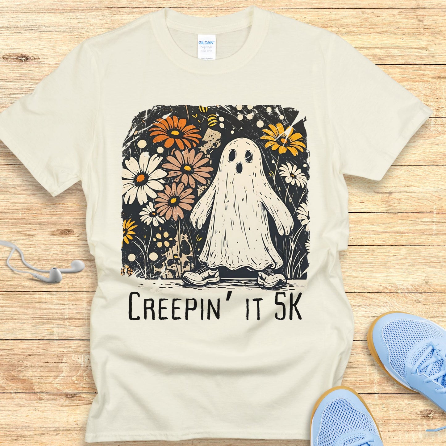 Cute Women's Halloween Running Shirt Creepin' 5K T-shirt