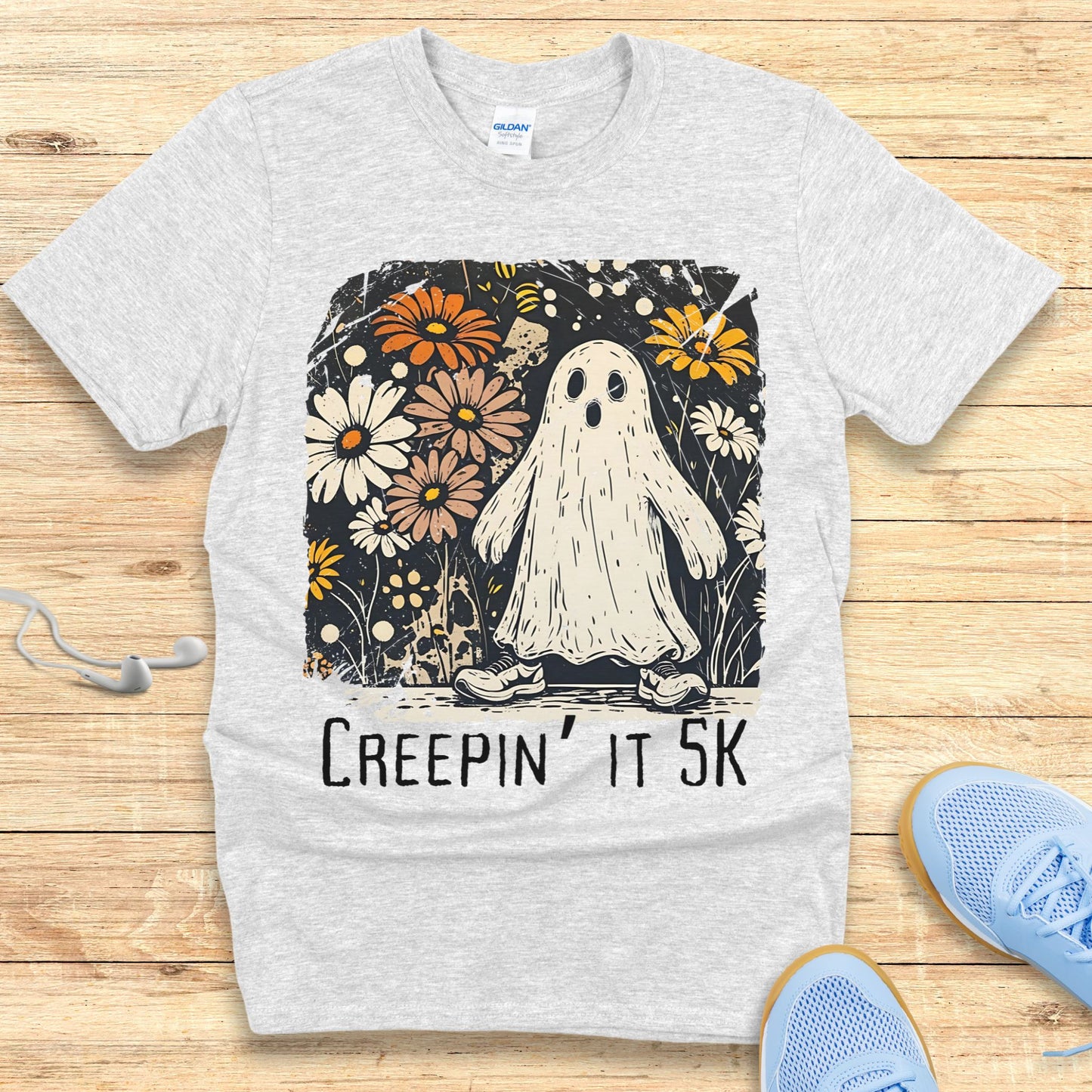 Cute Women's Halloween Running Shirt Creepin' 5K T-shirt