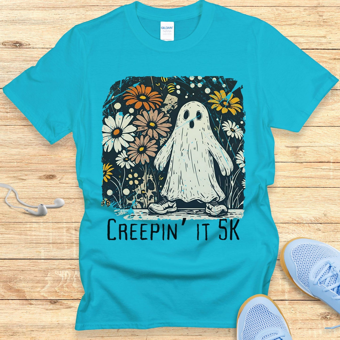 Cute Women's Halloween Running Shirt Creepin' 5K T-shirt