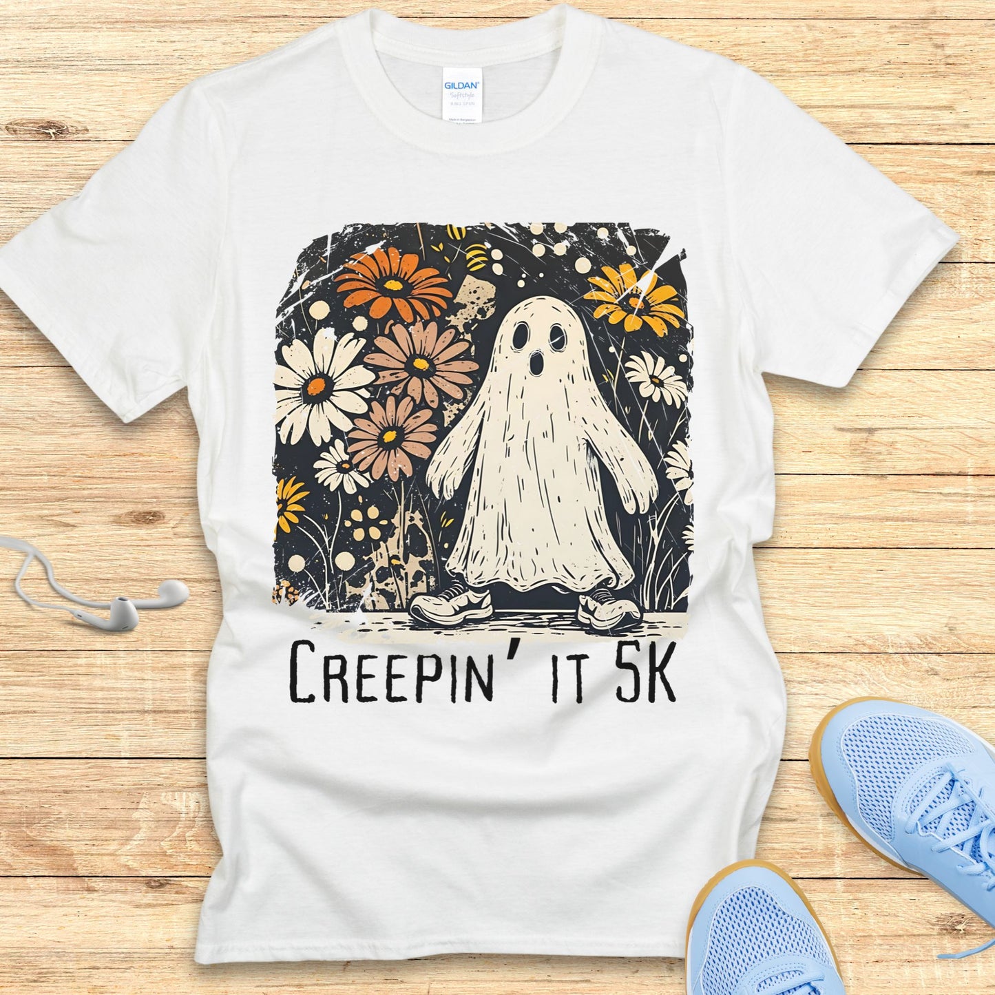 Cute Women's Halloween Running Shirt Creepin' 5K T-shirt