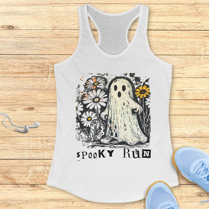Spooky Run Racerback Tank Top Cute Women's Halloween Running