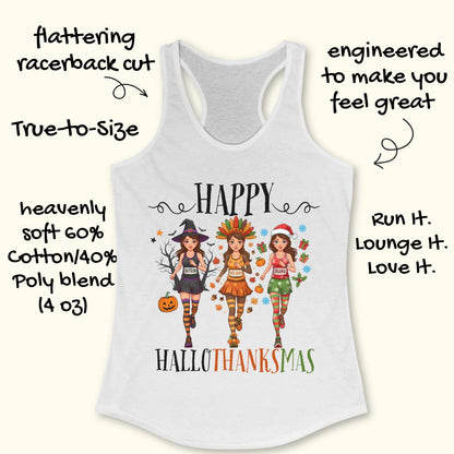 Happy HalloThanksMas Tank Top