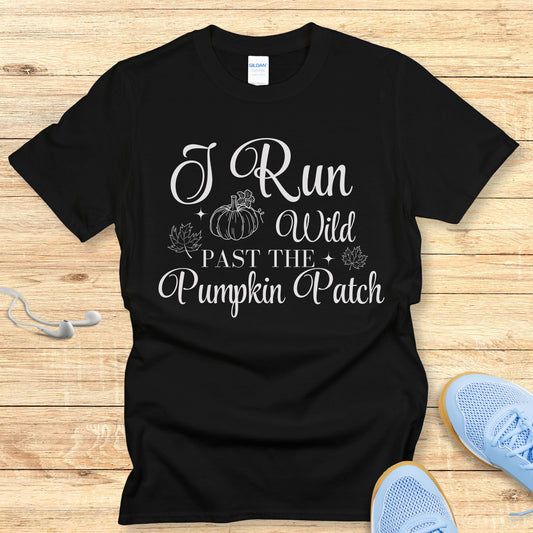 Fall Running Shirt for Women T-Shirt I Run Past the Pumpkin
