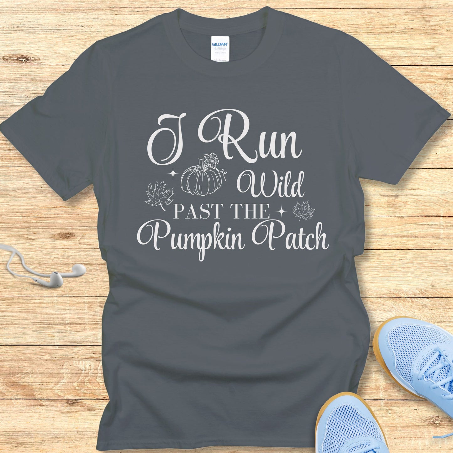 Fall Running Shirt for Women T-Shirt I Run Past the Pumpkin