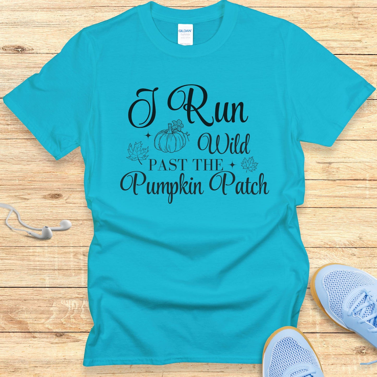 Fall Running Shirt for Women T-Shirt I Run Past the Pumpkin