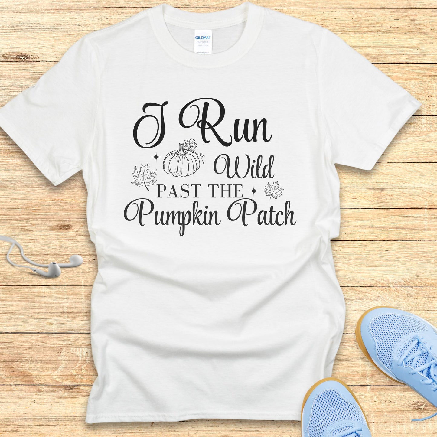 Fall Running Shirt for Women T-Shirt I Run Past the Pumpkin