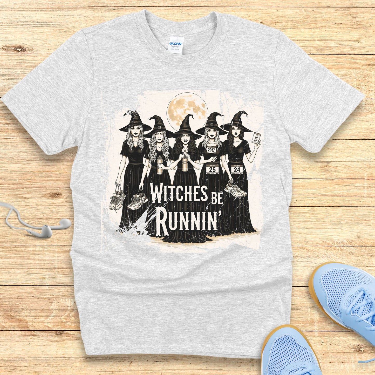 Halloween Running Shirt for Women T-Shirt Witches Be Running