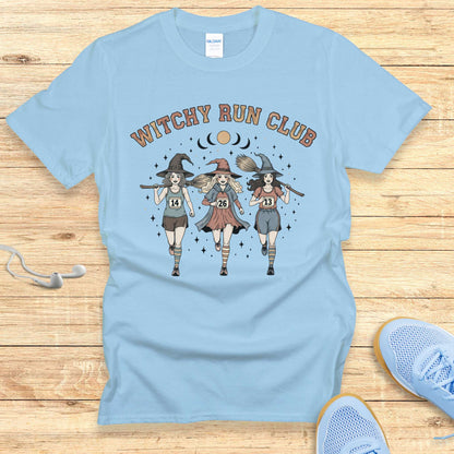 Halloween Funny Running Shirt for Women T-Shirt Witchy run Club