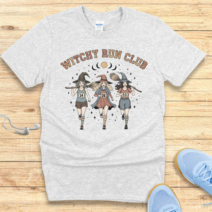 Halloween Funny Running Shirt for Women T-Shirt Witchy run Club