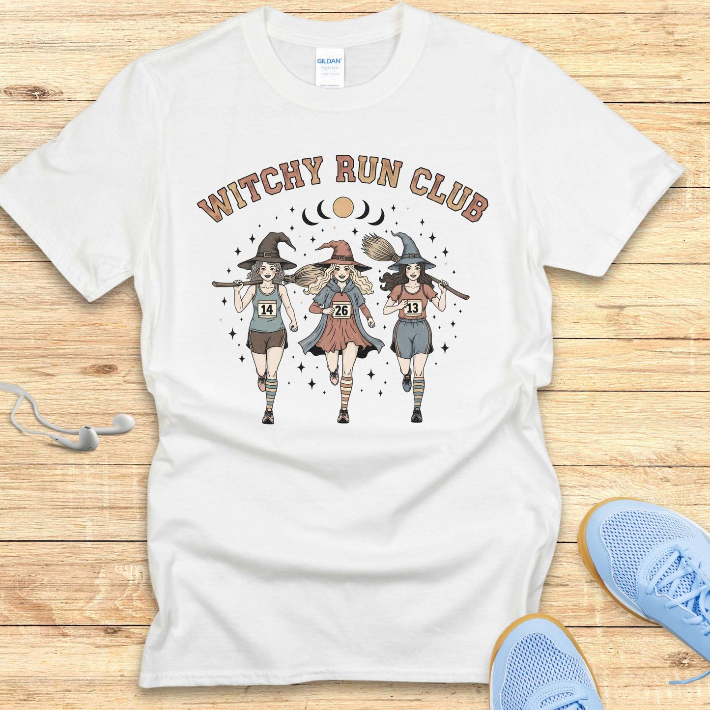 Halloween Funny Running Shirt for Women T-Shirt Witchy run Club