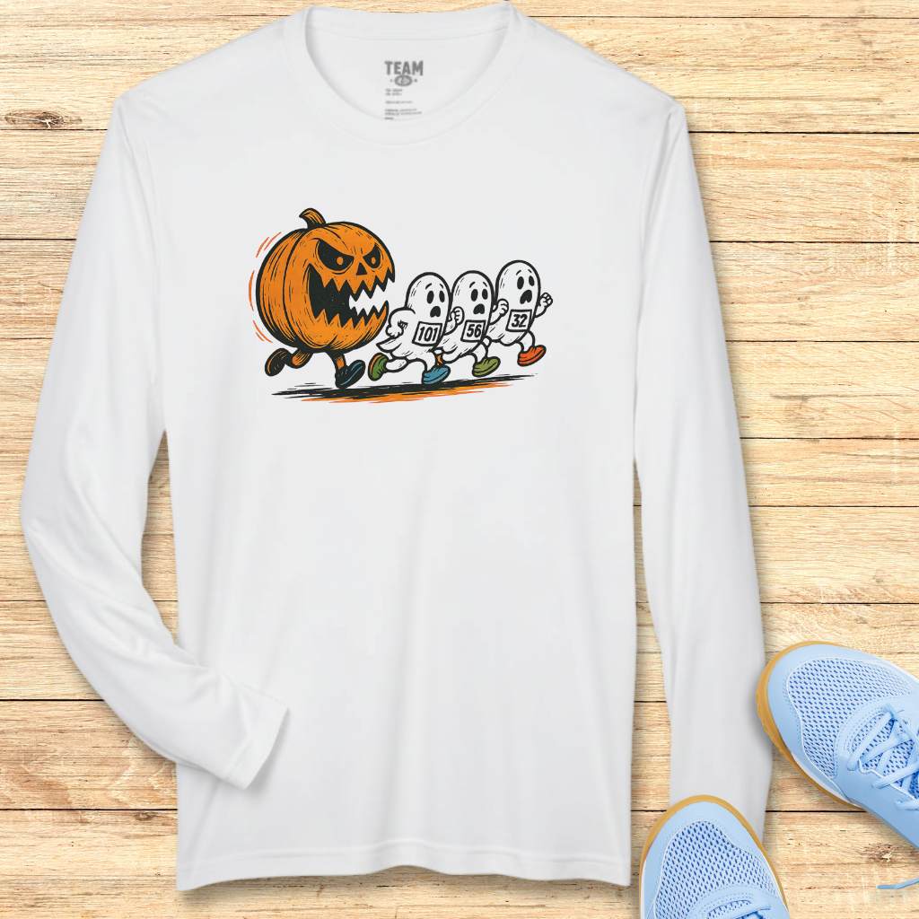 Pumpkin and Ghosts Moisture-Wicking & Lightweight Running Performance Shirt