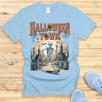 Halloween Funny Running Shirt for Women T-Shirt Halloween Town