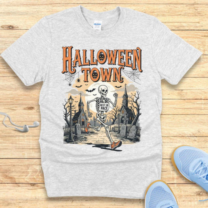 Halloween Funny Running Shirt for Women T-Shirt Halloween Town