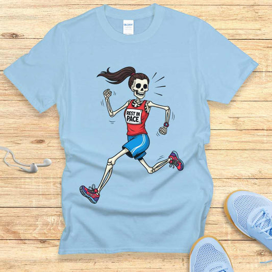 Halloween Funny Running Shirt for Women T-Shirt Rest in Pace