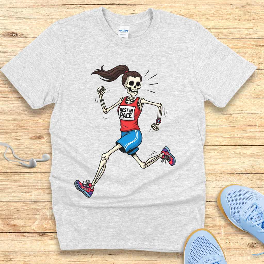 Halloween Funny Running Shirt for Women T-Shirt Rest in Pace
