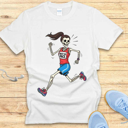 Halloween Funny Running Shirt for Women T-Shirt Rest in Pace