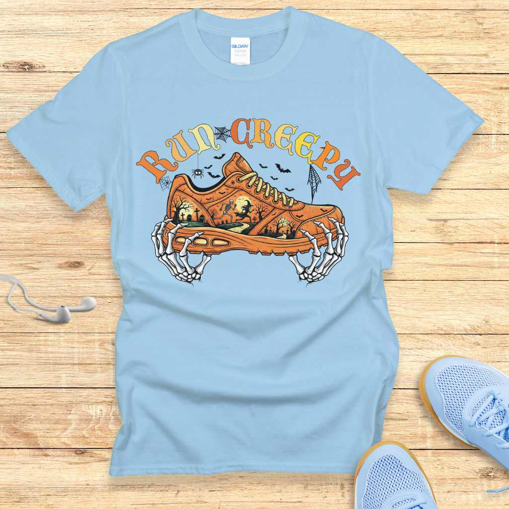 Halloween Funny Running Shirt for Women T-Shirt Run Creepy