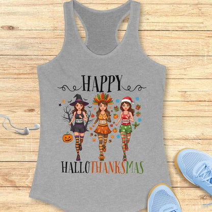 Happy HalloThanksMas Tank Top
