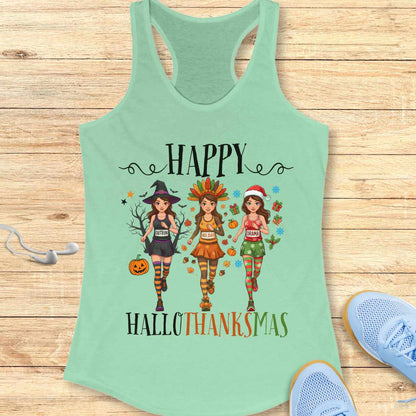Happy HalloThanksMas Tank Top