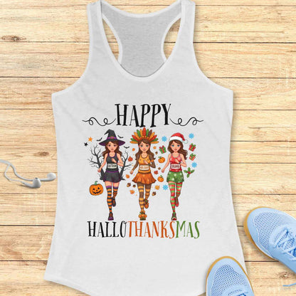 Happy HalloThanksMas Tank Top