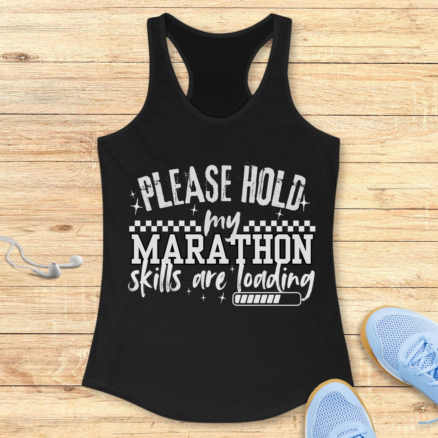 Funny Women’s Running Racerback Tank Top Marathon Skills