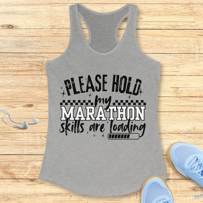 Funny Women’s Running Racerback Tank Top Marathon Skills