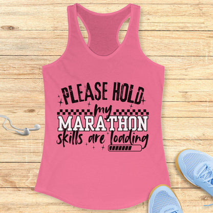 Funny Women’s Running Racerback Tank Top Marathon Skills