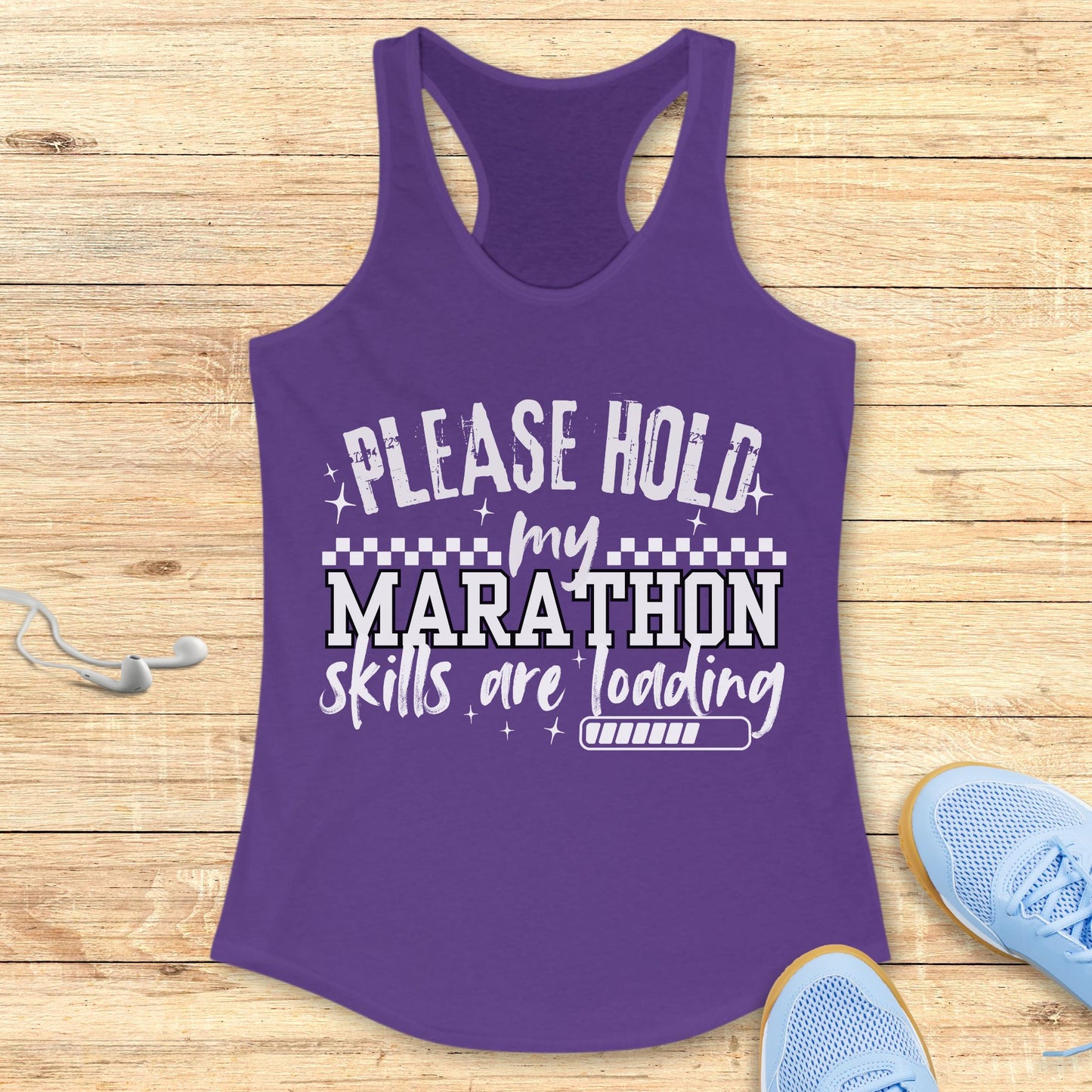 Funny Women’s Running Racerback Tank Top Marathon Skills