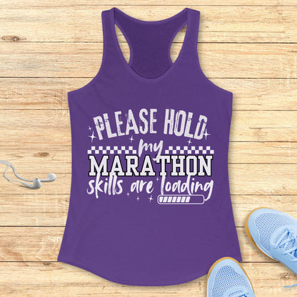 Funny Women’s Running Racerback Tank Top Marathon Skills