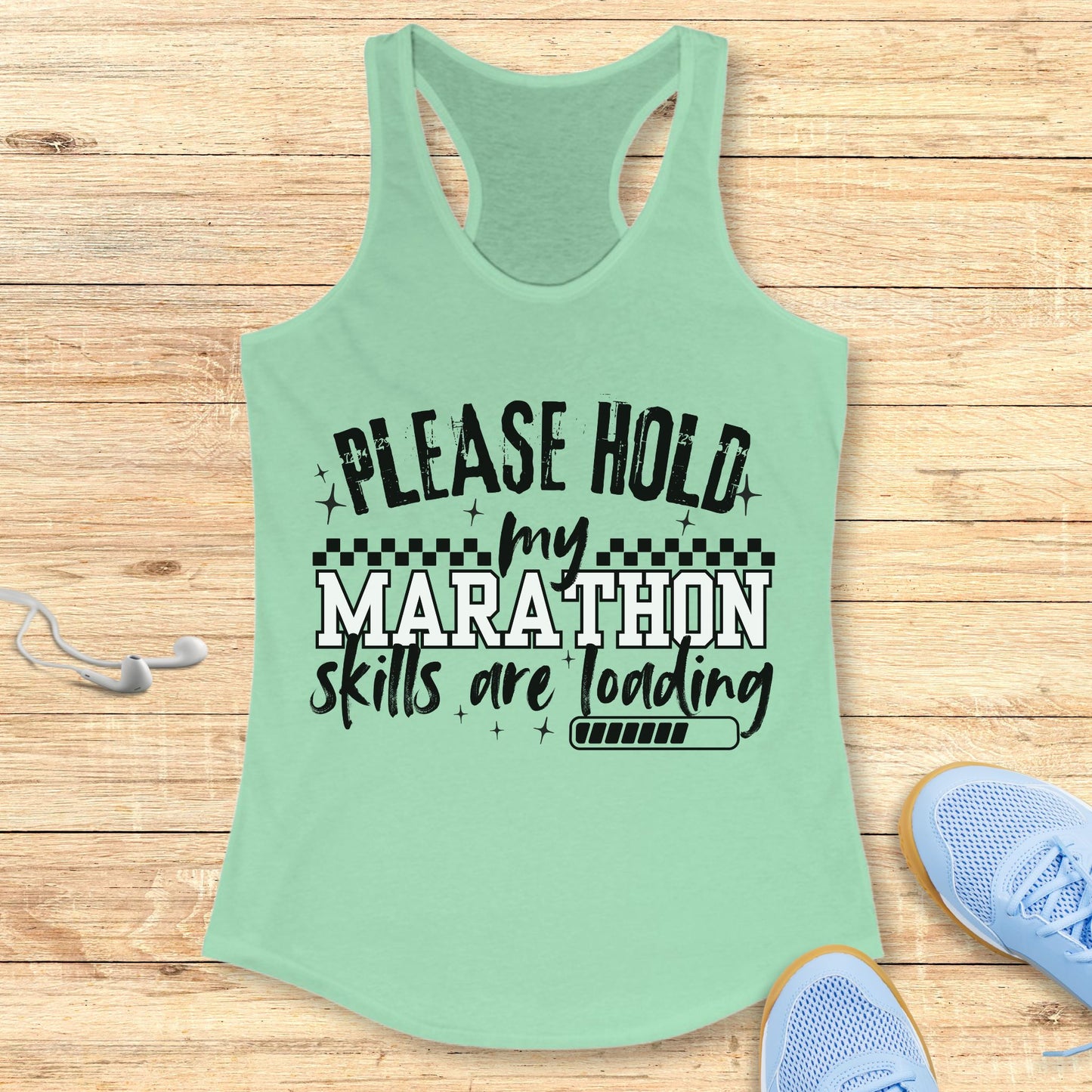 Funny Women’s Running Racerback Tank Top Marathon Skills