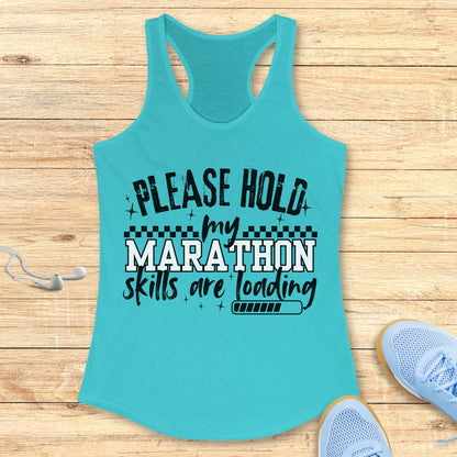 Funny Women’s Running Racerback Tank Top Marathon Skills
